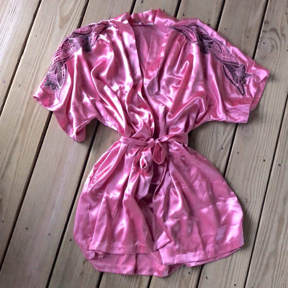 Pink babydoll coverup robe Size ML